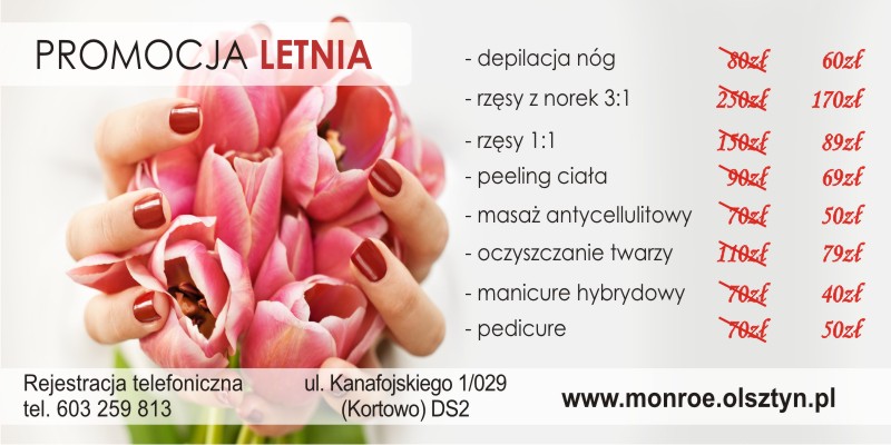 Promocja Lipiec 2013 Monroe Olsztyn